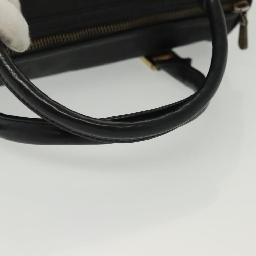 MCM Vicetos Logogram Hand Bag PVC Black Gold Auth bs28959 - Picture 7 of 16